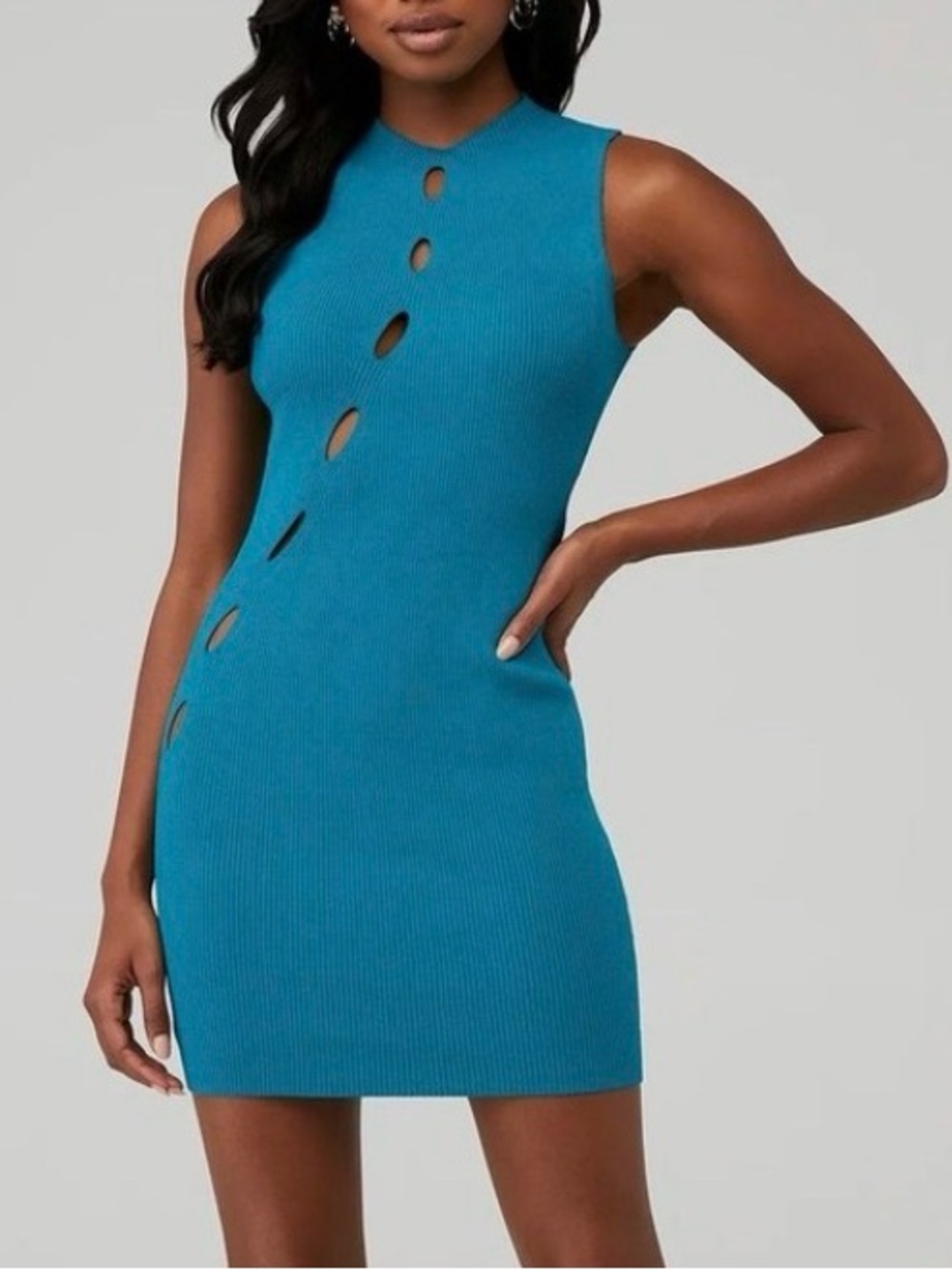 Ronny Kobo x FashionPass Jerrie Tidepool Cutout Knit Mini Dress S